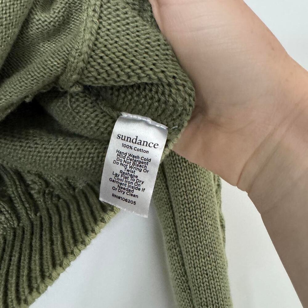 Sundance olive green cable knit cropped carigan - Picture 9 of 9